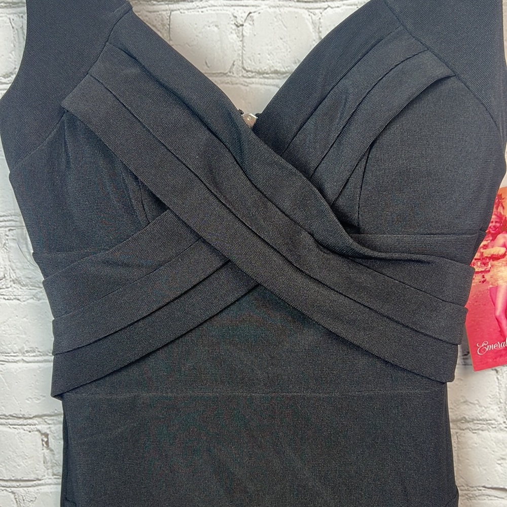 Emerald Sundae Black Banded Bodycon Dress Juniors Size Small Homecoming Prom - Picture 4 of 6